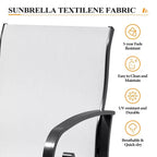 Crestlive Products – Ensembles de salle à manger d'extérieur en aluminium, table de salle à manger de terrasse avec fauteuils ergonomiques pour 6 à 10 personnes
