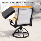 Crestlive Products – Ensembles de salle à manger d'extérieur en aluminium, table de salle à manger de terrasse avec fauteuils ergonomiques pour 6 à 10 personnes