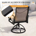 Crestlive Products – Ensembles de salle à manger d'extérieur en aluminium, table de salle à manger de terrasse avec fauteuils ergonomiques pour 6 à 10 personnes