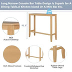 MAYEERTY 48 Ensemble de salle à manger style ferme en bois, hauteur bar, table rectangulaire avec 2 chaises pour petits espaces, gris + beige