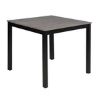 MAYEERTY 6-Piece Wooden Dining Set, 4 Chairs & Bench for 6, Light Grey & Black Two Tone