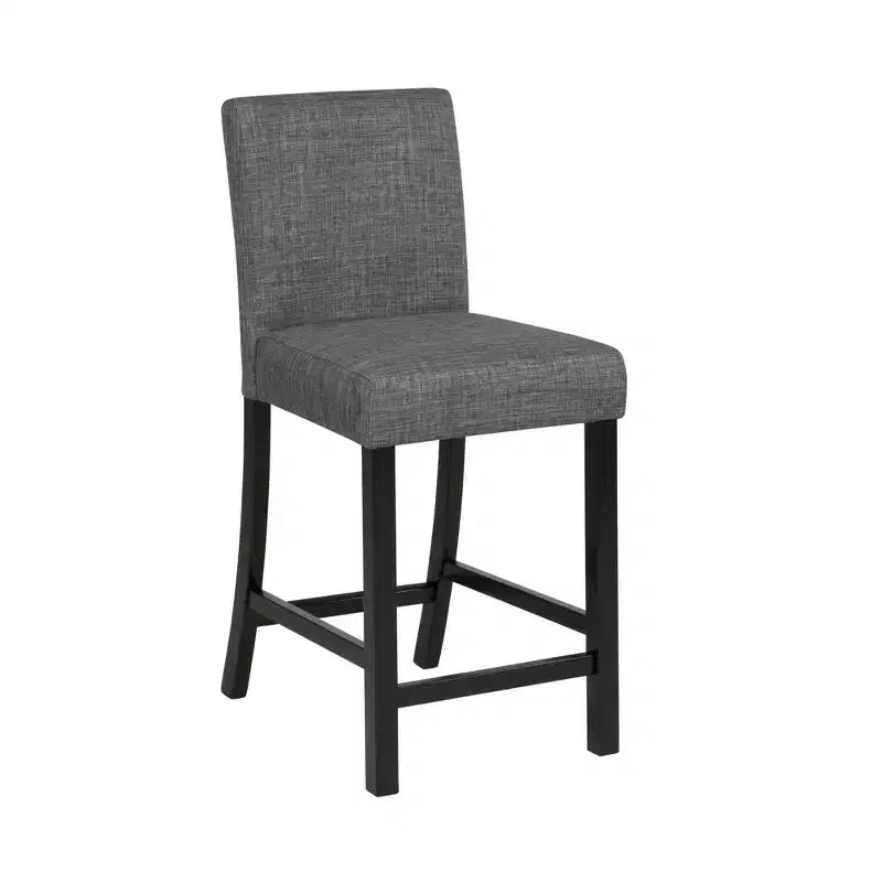MAYEERTY 6-Piece Wooden Dining Set, 4 Chairs & Bench for 6, Light Grey & Black Two Tone