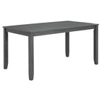MAYEERTY Ensemble table à manger moderne 6 pièces, Table en bois avec 4 chaises et un banc, Gris
