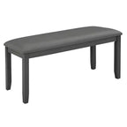 MAYEERTY Ensemble table à manger moderne 6 pièces, Table en bois avec 4 chaises et un banc, Gris