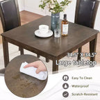 MAYEERTY Ensemble table à manger moderne 6 pièces, Table en bois avec 4 chaises et un banc, Gris