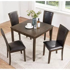 MAYEERTY Ensemble table à manger moderne 6 pièces, Table en bois avec 4 chaises et un banc, Gris