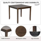 MAYEERTY Ensemble table à manger moderne 6 pièces, Table en bois avec 4 chaises et un banc, Gris