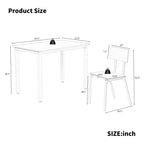 Ensemble de salle à manger pour 4 personnes, table et chaises de cuisine 5 pièces, ensemble de salle à manger rectangulaire avec 4 chaises, ensemble de table de cuisine peu encombrant