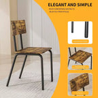 Ensemble de salle à manger pour 4 personnes, table et chaises de cuisine 5 pièces, ensemble de salle à manger rectangulaire avec 4 chaises, ensemble de table de cuisine peu encombrant