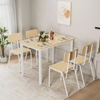 Ensemble de salle à manger pour 4 personnes, table et chaises de cuisine 5 pièces, ensemble de salle à manger rectangulaire avec 4 chaises, ensemble de table de cuisine peu encombrant