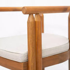 Ensemble de salle à manger d'extérieur rustique 9 pièces Dione Christopher Knight Home en bois d'acacia avec plateau à lattes et coussins