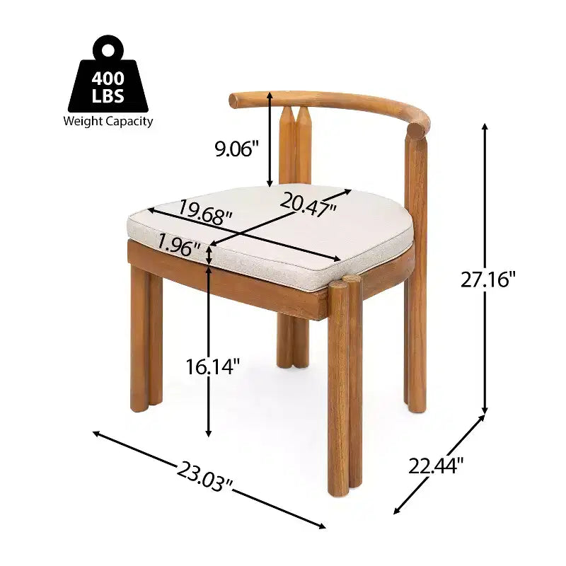 Ensemble de salle à manger d'extérieur rustique 9 pièces Dione Christopher Knight Home en bois d'acacia avec plateau à lattes et coussins