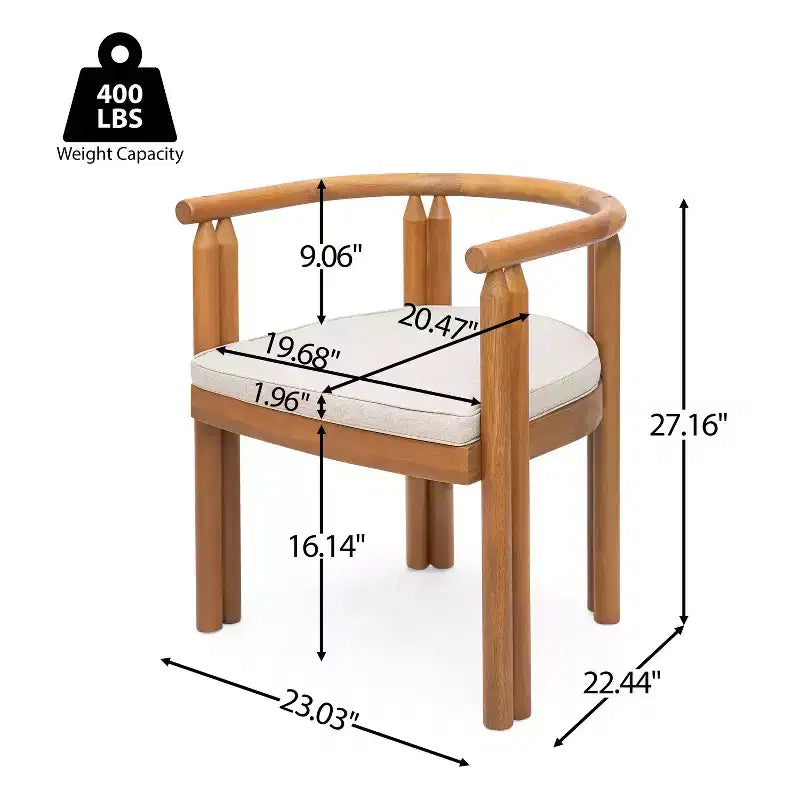 Ensemble de salle à manger d'extérieur rustique 9 pièces Dione Christopher Knight Home en bois d'acacia avec plateau à lattes et coussins