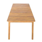 Christopher Knight Home Farah Ensemble de salle à manger d'extérieur rustique 9 pièces en bois d'acacia avec plateau à lattes et coussins
