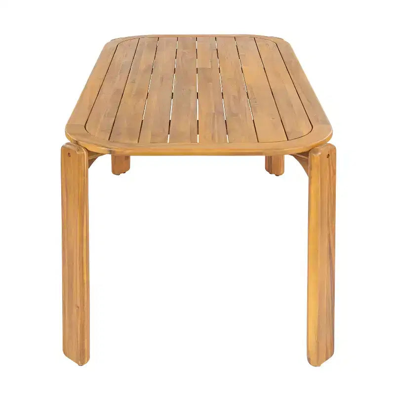 Christopher Knight Home Kaja Ensemble de salle à manger d'extérieur 7 pièces en bois d'acacia, cadre finition teck avec coussin beige