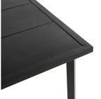 Table et chaises d'extérieur en osier 5 pièces Whisen, ensemble table et chaises de salle à manger de patio avec plateau de table carré en acier