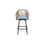 Tabourets de bar de patio Whisen, 2 pièces, avec accoudoirs et dossier, tabourets de bar en osier pour jardin et cour arrière