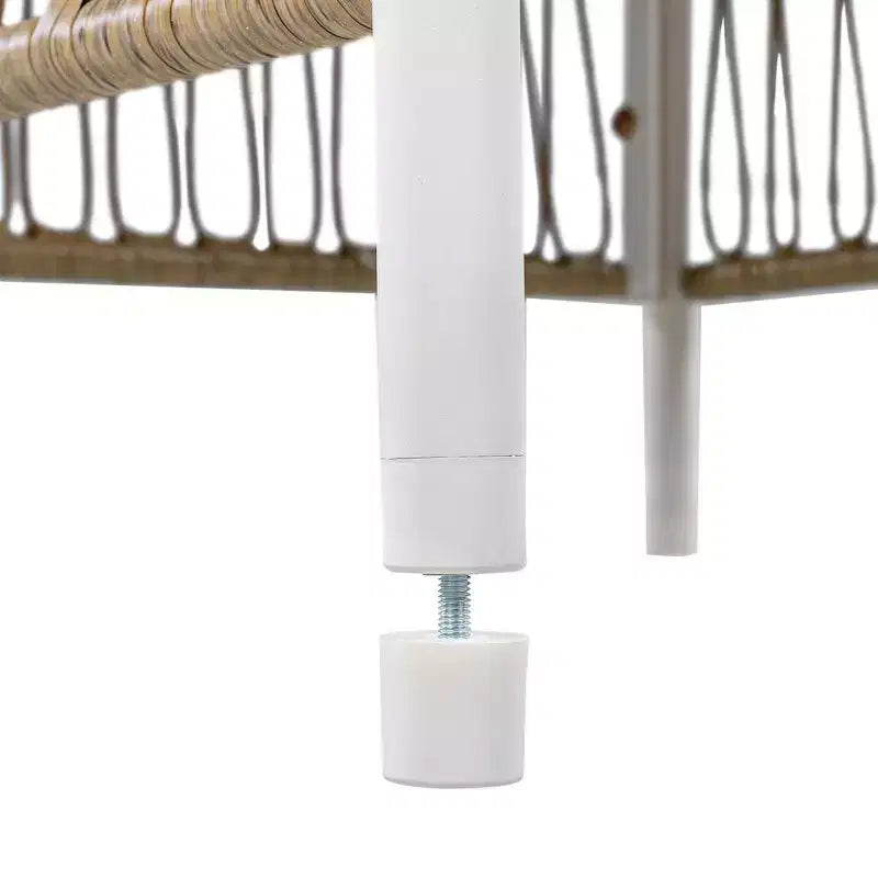 Ensemble de salle à manger d'extérieur 5 pièces Whisen résistant aux intempéries, table ronde extensible et 4 chaises en rotin