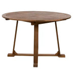 Ensemble de salle à manger d'extérieur 5 pièces Whisen résistant aux intempéries, table ronde extensible et 4 chaises en rotin