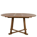 Ensemble de salle à manger d'extérieur 5 pièces Whisen résistant aux intempéries, table ronde extensible et 4 chaises en rotin