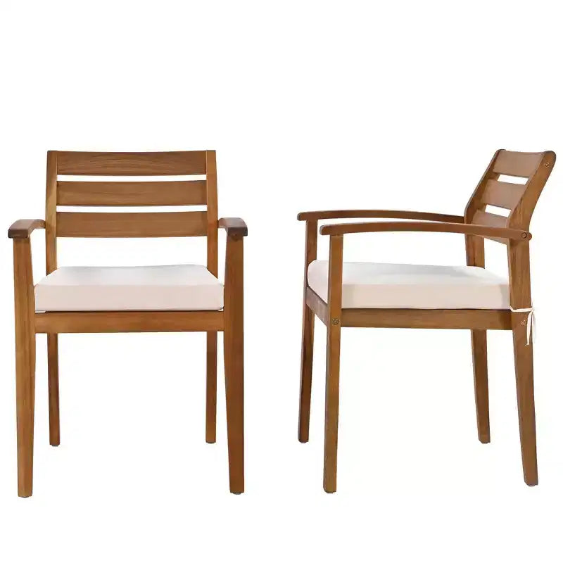 Whisen 7-piece Rustic Wood Outdoor Dining Set - Seats 8, Patio Furniture Set with Removable Cushions, Chairs and Bench, Weather Resistant - Natural