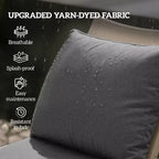 4 coussins de chaise de patio avec assise et dossier, ensemble de coussins de rechange résistants à la décoloration