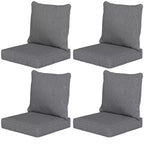 8 Patio Chair Cushions with Seat & Backrest, Fade Resistant Seat Replacement Cushion Set