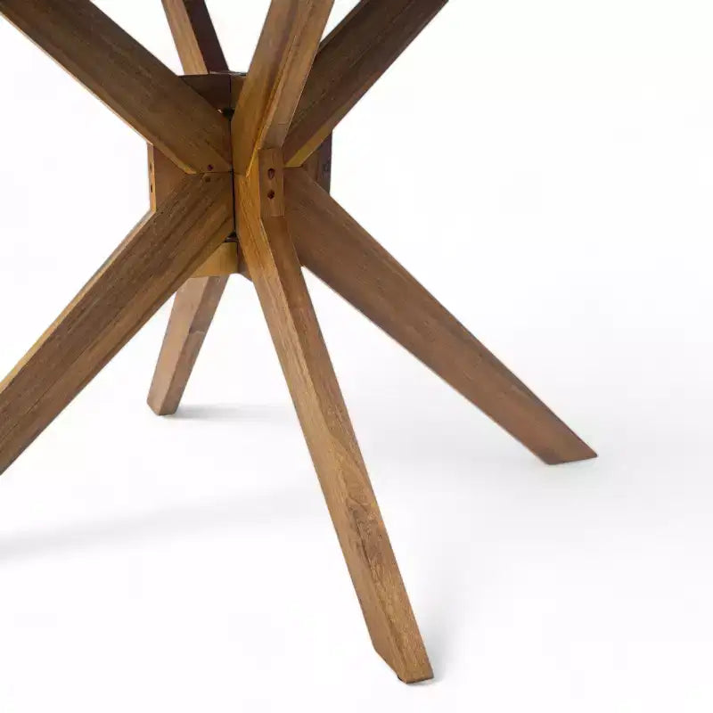 Ensemble de salle à manger d'extérieur 5 pièces en rotin synthétique français Christopher Knight Home Lontine avec table à manger en bois d'acacia