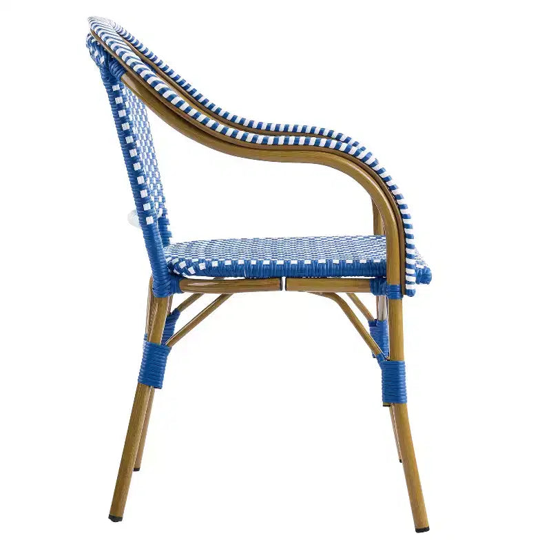 Ensemble de salle à manger d'extérieur 5 pièces en rotin synthétique français Christopher Knight Home Lontine avec table à manger en bois d'acacia