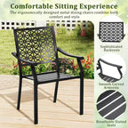 Gymax 7PCS Expandable Outdoor Dining Set w/Slatted Tabletop & Seats for Deck Garden
