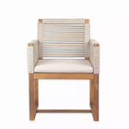Ensemble de salle à manger d'extérieur rustique 7 pièces Christopher Knight Home Sarene en bois d'acacia avec corde tressée à la main