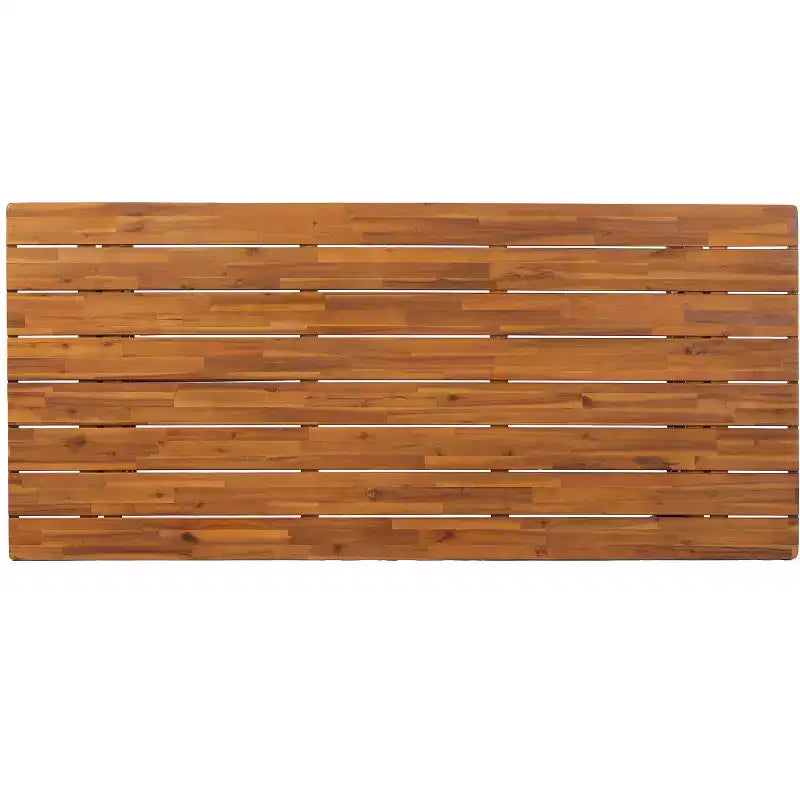Christopher Knight Home Brigitte 7 Piece Outdoor Rustic Woven Wicker Acacia Wood Dining Set