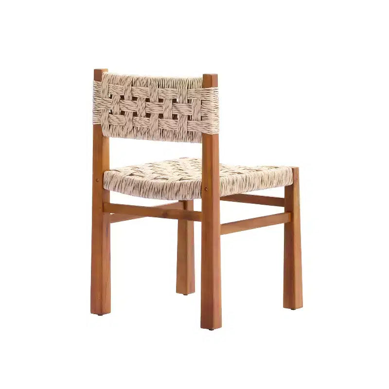 Christopher Knight Home Brigitte 7 Piece Outdoor Rustic Woven Wicker Acacia Wood Dining Set