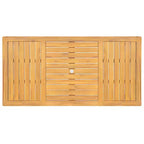 Christopher Knight Home Virote - Ensemble de salle à manger moderne 5 pièces en bois d'acacia avec trou pour parasol et table à lattes