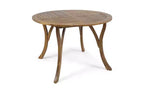 ModernLuxe Acacia Wood Patio Dining Set, Outdoor Dining Table and 4 Woven Rope Armchairs with Cream Cushions, Teak+Black