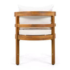 Christopher Knight Home Bennett Patio Rustic 7-Piece Acacia Wood Expandable Dining Table and Chairs Set with Cushions