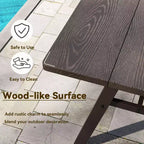 Costway 3 PCS Outdoor Picnic Table and Benches Set for 6 People 1.93 Umbrella Hole
