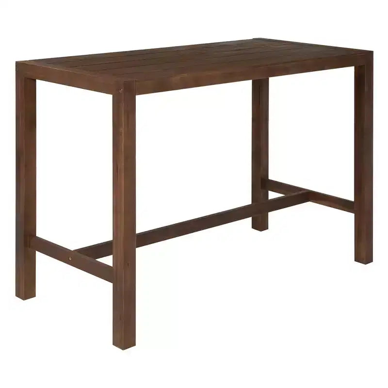 Whisen 5-Piece Rustic Patio Bar Set, Patio Table and Chairs Set with Ergonomic Chairs & Slatted Tabletop