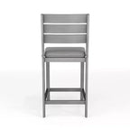 Ensemble de patio 5 pièces en aluminium Martha Stewart Bedford, 4 tabourets de bar avec coussins, table de patio carrée de 35,5 po