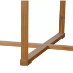GDFStudio Saul Ensemble de salle à manger d'extérieur 5 pièces en bois d'acacia avec table ronde à lattes de 120 cm et chaises ergonomiques