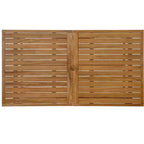 GDFStudio Lena Ensemble de salle à manger d'extérieur 5 pièces en bois d'acacia avec table rectangulaire de 150 cm et trou pour parasol