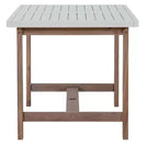 GDFStudio Lena Ensemble de salle à manger d'extérieur 5 pièces en bois d'acacia avec table rectangulaire de 150 cm et trou pour parasol
