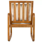 Ensemble de salle à manger d'extérieur Whisen 7 pièces en bois, ensemble de salle à manger pour terrasse, cuisine, jardin, table rectangulaire et 6 chaises avec coussins amovibles