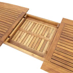Christopher Knight Home Harrison Patio Modern 7-Piece Acacia Wood Expandable Dining Table and Chairs Set with Cushions