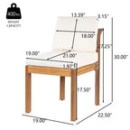 Christopher Knight Home Harrison Patio Modern 7-Piece Acacia Wood Expandable Dining Table and Chairs Set with Cushions