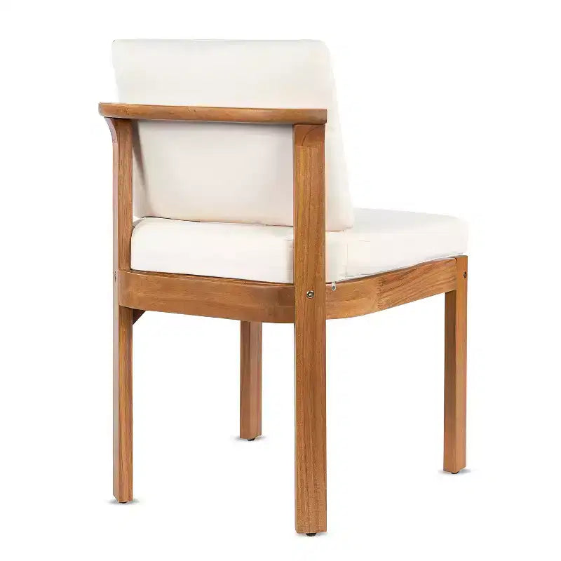 Christopher Knight Home Harrison Patio Modern 7-Piece Acacia Wood Expandable Dining Table and Chairs Set with Cushions