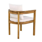 Christopher Knight Home Zariah Ensemble de salle à manger d'extérieur 5 pièces en bois d'acacia rustique avec coussins et table à lattes