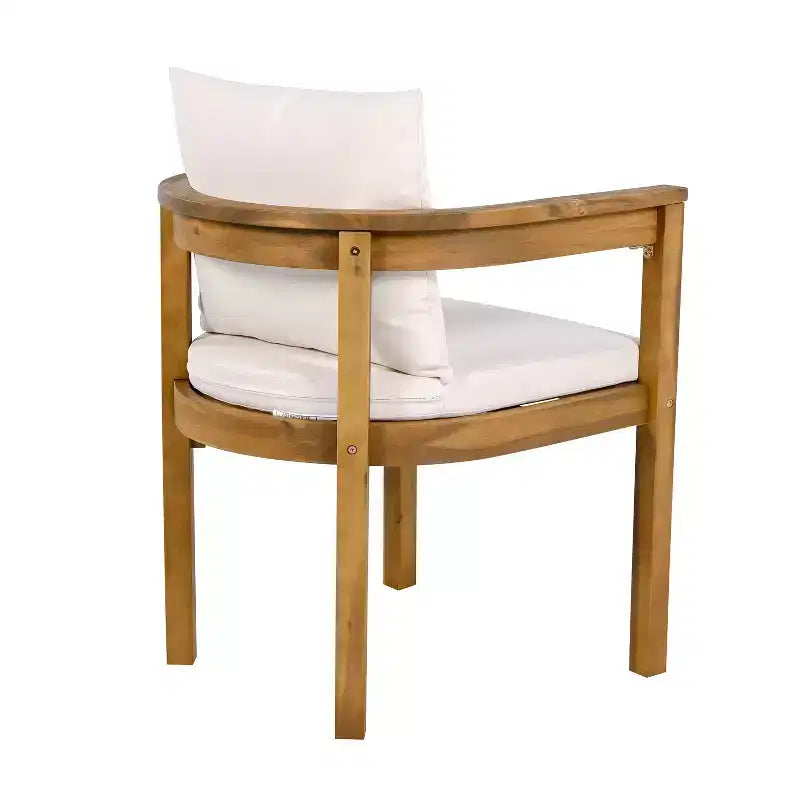 Christopher Knight Home Zariah Ensemble de salle à manger d'extérieur 5 pièces en bois d'acacia rustique avec coussins et table à lattes