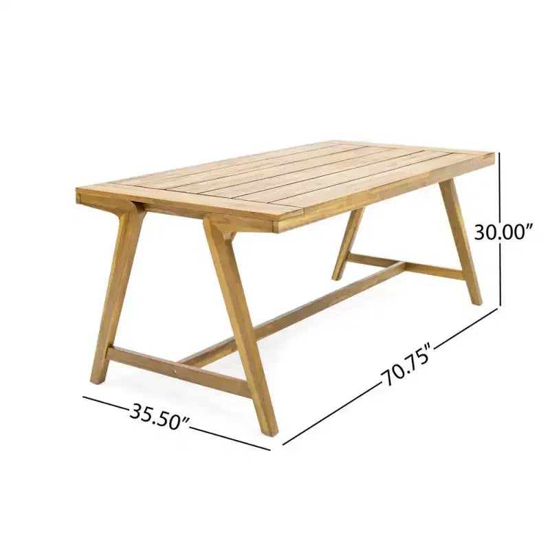 Ensemble de pique-nique extérieur 3 pièces en bois d'acacia, table rectangulaire avec 2 bancs, ensemble de salle à manger compact pour balcon, terrasse, camping-Panipeachy