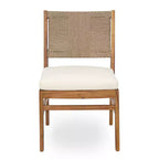 Christopher Knight Home Zola Ensemble de 6 chaises de salle à manger modernes en acacia avec dossier en osier et table à lattes pour patio